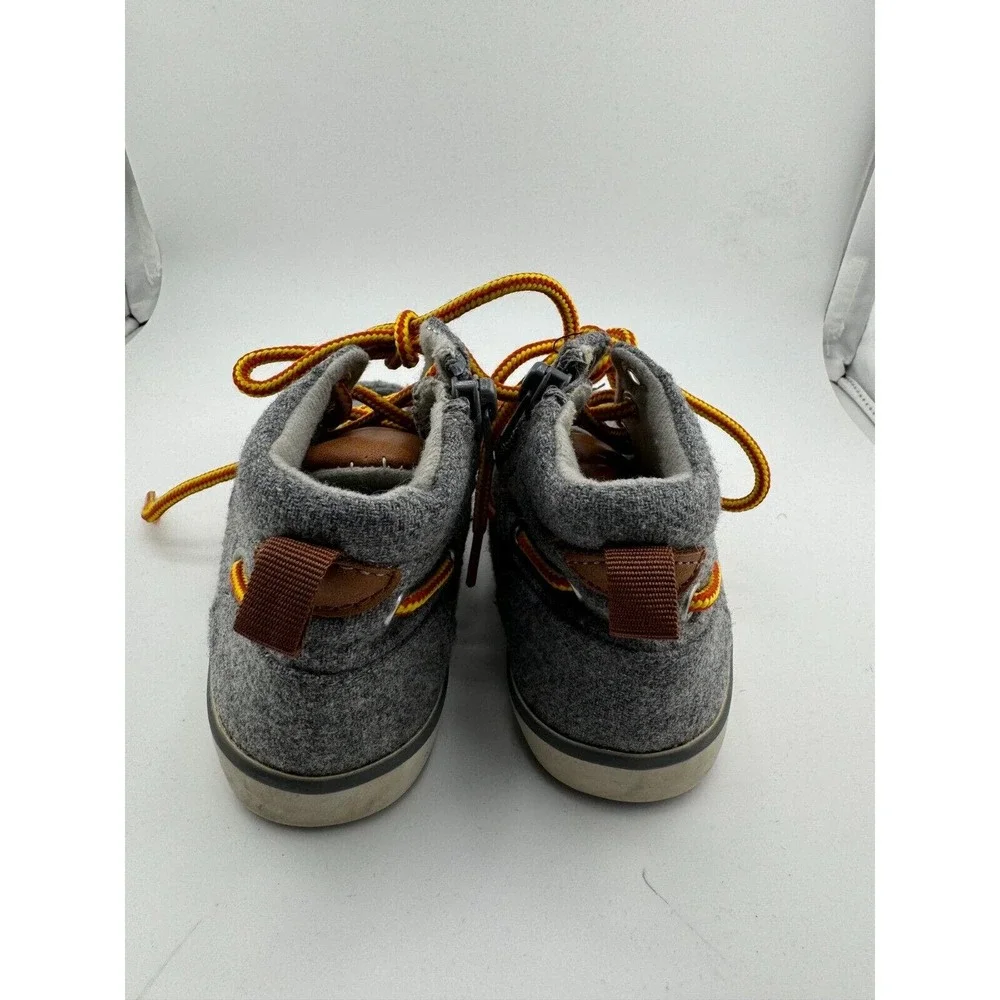 Gap Kids Boys Sneakers‎ Shoes Size 7 Oxide Gray Flannel High-Top Lace Up Casual